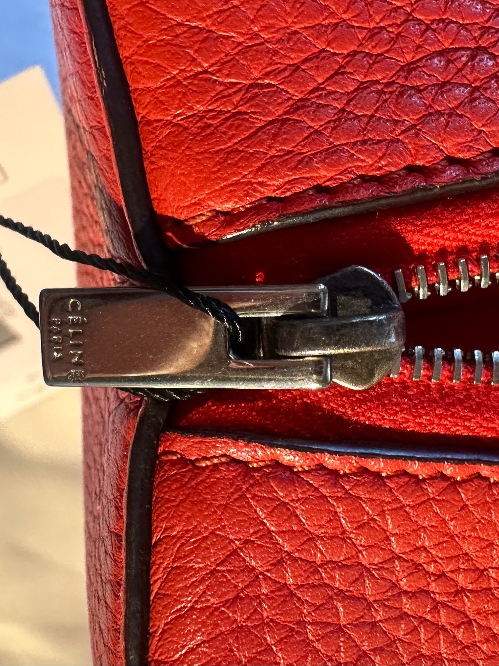 Celine Red Leather Cosmetic Pouch - Picture 9 of 15